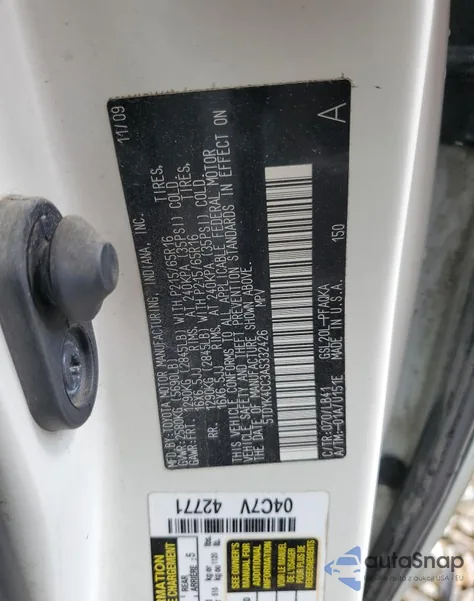 2010 Toyota Sienna Xle from USA, damaged, VIN 5TDYK4CC3AS332426
